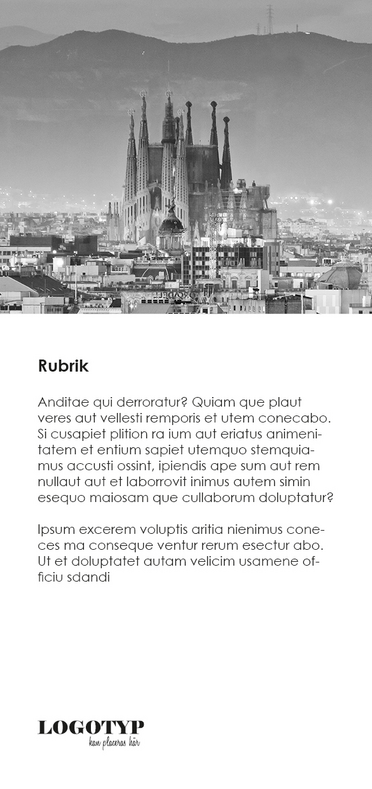 Flyer 99x210mm - St&aring;ende - Dubbelsidig - Redigera sj&auml;lv