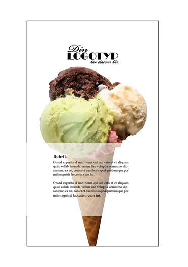 Flyer 99x210mm - St&aring;ende - Enkelsidig - Redigera sj&auml;lv