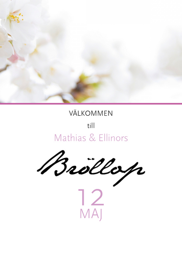 Bröllopsbroschyr - 12 sid A5 - Stående